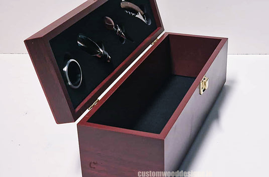 Bamboo Wine Box & Opener set - Rosewood Custom Wood Designs default-title-bamboo-wine-box-opener-set-rosewood-53613566525783