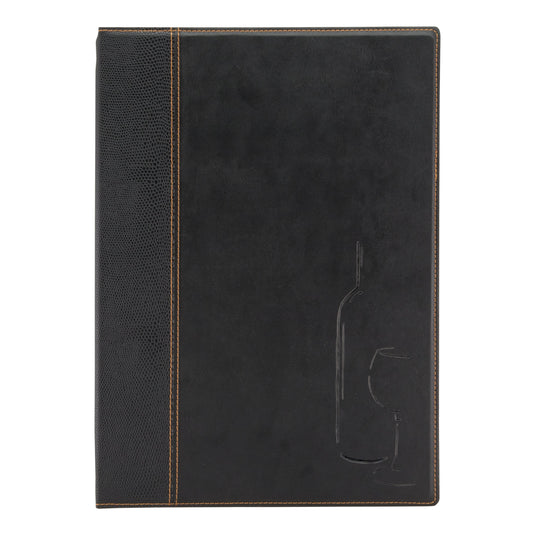 Black leather style A4 menu pack of 10 Custom Wood Designs __label: Multibuy default-title-black-leather-style-a4-menu-pack-of-10-53613268435287