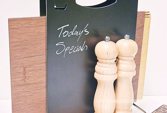 Chalkboard Table Caddy - Pack of 6 Custom Wood Designs __label: Multibuy default-title-chalkboard-table-caddy-pack-of-6-53612419940695