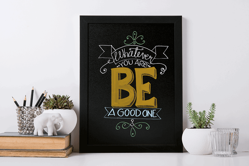 Load image into Gallery viewer, Chalkboard with mounting kit, black. Medium. 40x30x1cm Pack of 6. Custom Wood Designs __label: Multibuy default-title-chalkboard-with-mounting-kit-black-medium-40x30x1cm-pack-of-6-53612434915671
