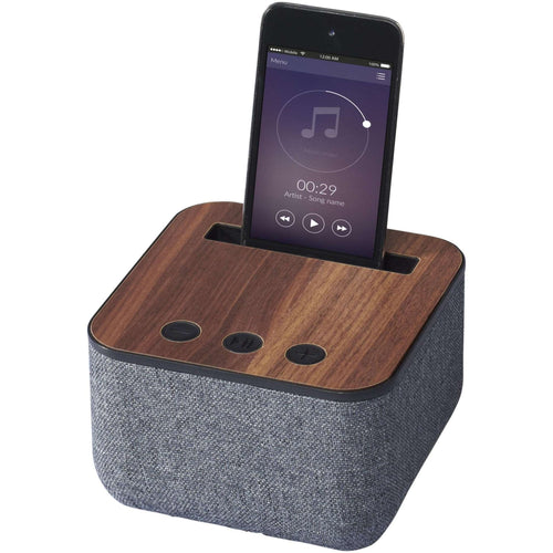 Fabric & wood bluetooth speaker MOQ 10 Custom Wood Designs default-title-fabric-wood-bluetooth-speaker-moq-10-53612296798551
