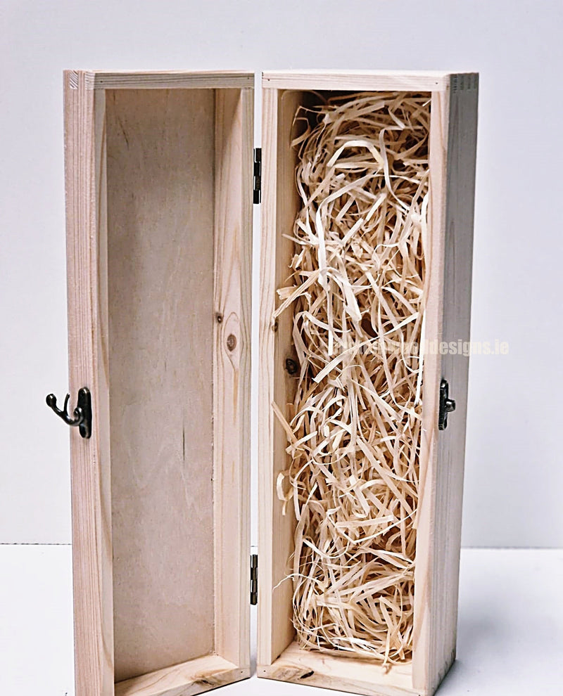 Load image into Gallery viewer, Hinged Lid 1 Bottle Box - Natural x25 Custom Wood Designs __label: Multibuy Bottle Box Bottle Boxes gift box Gift Boxes Single bottle box wooden Box default-title-hinged-lid-1-bottle-box-natural-x25-53613530284375
