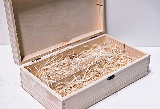 Hinged Lid 2 Bottle Box - Natural x25 Custom Wood Designs __label: Multibuy Bottle Box Bottle Boxes gift box Gift Boxes Single bottle box wooden Box default-title-hinged-lid-2-bottle-box-natural-x25-53613536477527
