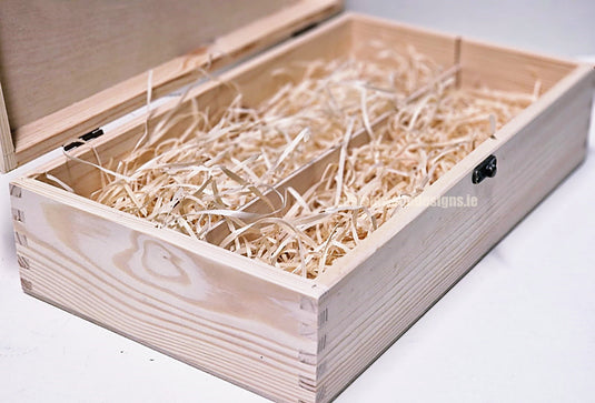 Hinged Lid 2 Bottle Box - Natural x25 Custom Wood Designs __label: Multibuy Bottle Box Bottle Boxes gift box Gift Boxes Single bottle box wooden Box default-title-hinged-lid-2-bottle-box-natural-x25-53613541359959