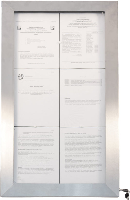 Information Display - Stainless Steel. 6 A4 78x50x7cm Custom Wood Designs default-title-information-display-stainless-steel-6-a4-78x50x7cm-53612512706903