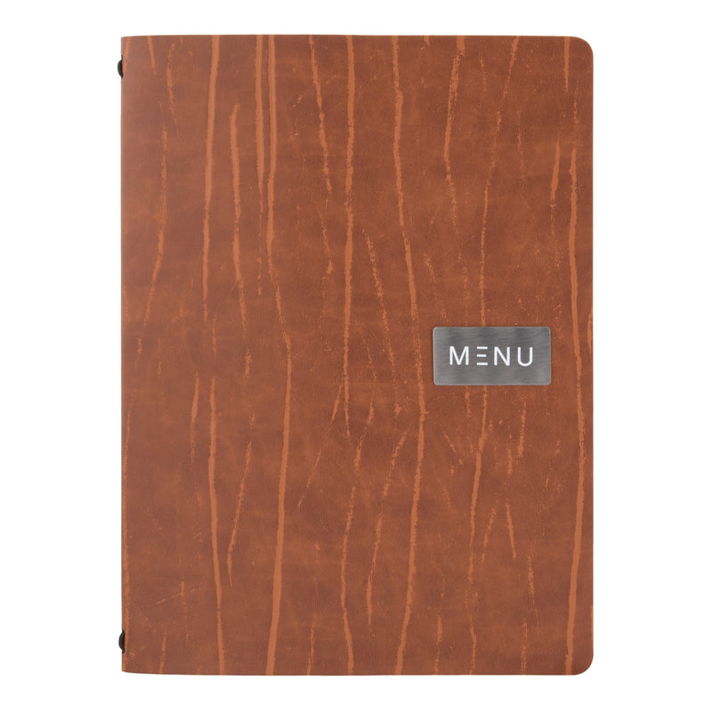 Load image into Gallery viewer, Leather menu A4 pack of 10 Custom Wood Designs __label: Multibuy default-title-leather-menu-a4-pack-of-10-53613229179223
