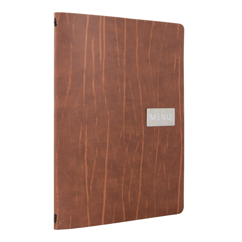 Load image into Gallery viewer, Leather menu A4 pack of 10 Custom Wood Designs __label: Multibuy default-title-leather-menu-a4-pack-of-10-53613233799511
