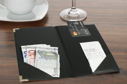 Leather style bill presenter pack of 10 Custom Wood Designs __label: Multibuy default-title-leather-style-bill-presenter-pack-of-10-53613256081751