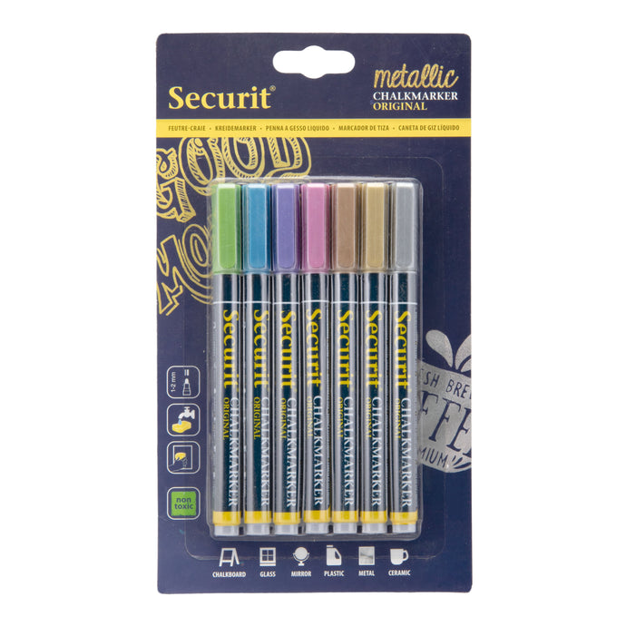 Metallic Chalkmarkers set of 7 Custom Wood Designs default-title-metallic-chalkmarkers-set-of-7-53613626130775