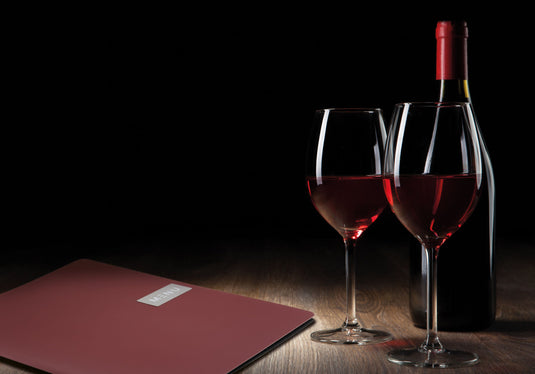 Red A4 leather menu pack of 10 Custom Wood Designs __label: Multibuy default-title-red-a4-leather-menu-pack-of-10-53613233570135