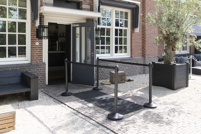 Retractable Barrier Set with 4 poles & bases Custom Wood Designs __label: Multibuy default-title-retractable-barrier-set-with-4-poles-bases-53613729644887