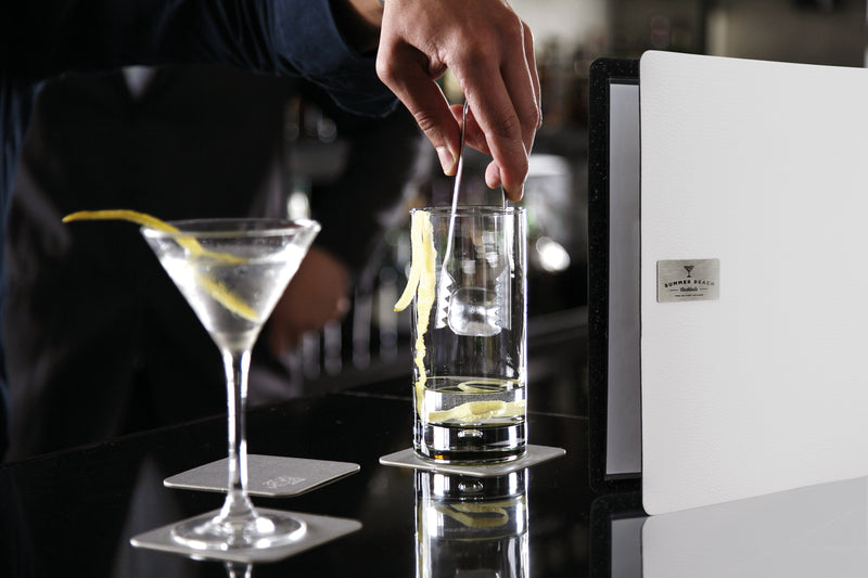 Load image into Gallery viewer, White A4 leather menu pack of 10 Custom Wood Designs __label: Multibuy default-title-white-a4-leather-menu-pack-of-10-53613245006167
