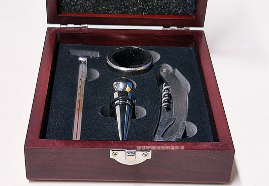 Wine set in wooden box pack of 25 Custom Wood Designs __label: Multibuy default-title-wine-set-in-wooden-box-pack-of-25-53613641564503