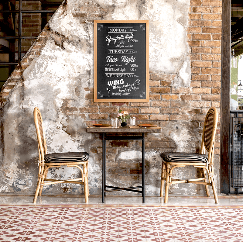 Load image into Gallery viewer, Large Teak Chalkboard. 80x60x1cm Pack of 6 Custom Wood Designs __label: Multibuy large-teak-chalkboard-pack-of-6custom-wood-designs-578353_4f499b24-65a9-4bc3-a270-df448e1a1921
