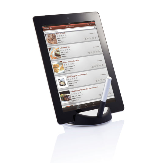 Chef tablet stand with touchpen - Custom Wood Designs