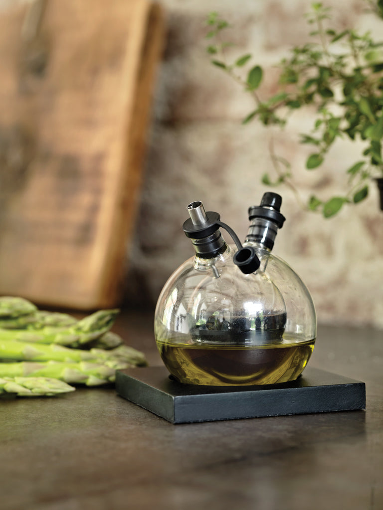 Load image into Gallery viewer, Orbit oil &amp; vinegar set - Custom Wood Designs
