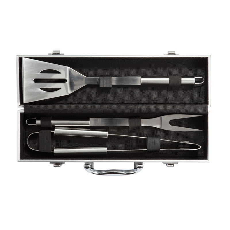 Load image into Gallery viewer, 3 pcs barbecue set in aluminium box - Custom Wood Designs
