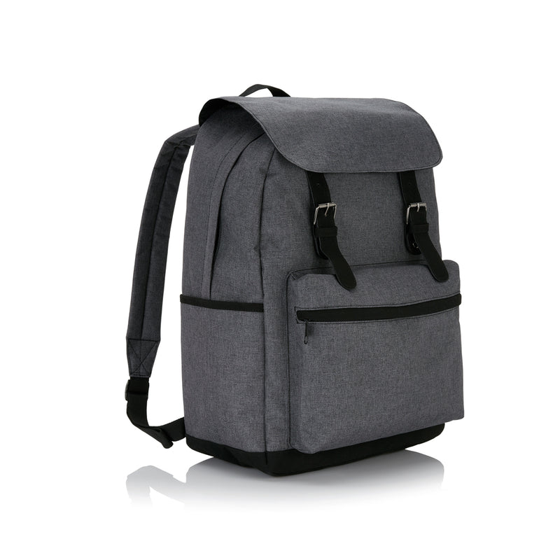 Load image into Gallery viewer, Laptop backpack with magnetic buckle straps - Custom Wood Designs
