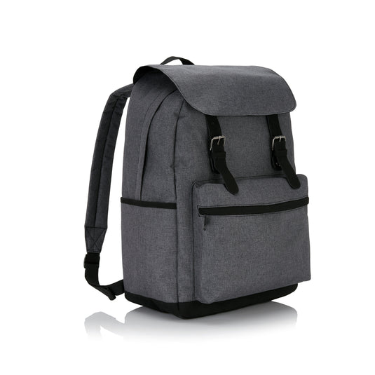 Laptop backpack with magnetic buckle straps - Custom Wood Designs