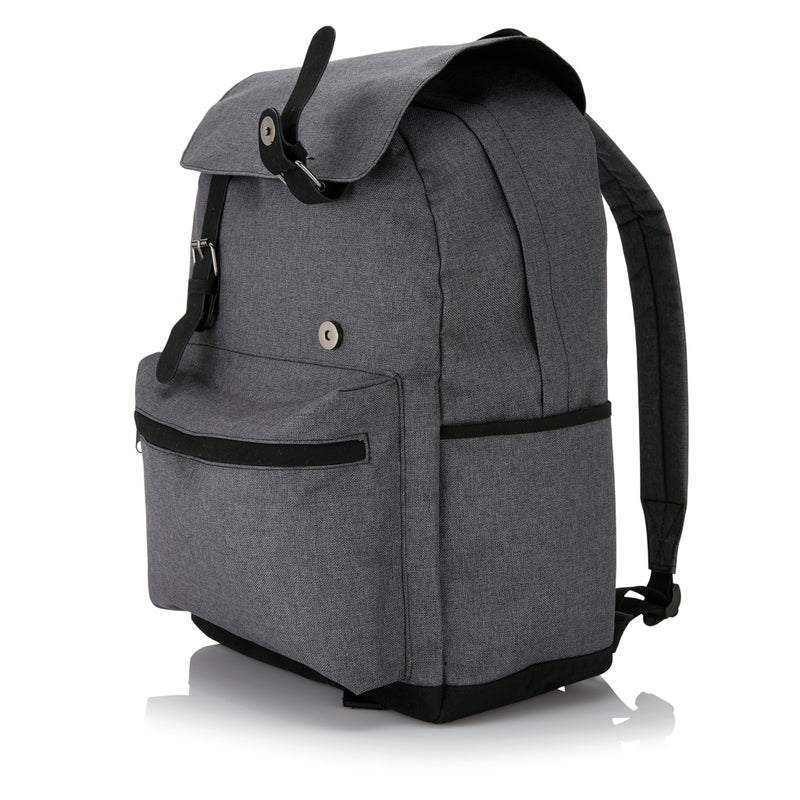 Load image into Gallery viewer, Laptop backpack with magnetic buckle straps - Custom Wood Designs
