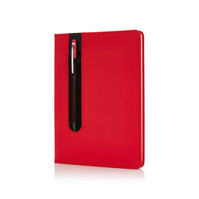 Load image into Gallery viewer, Standard hardcover PU A5 notebook with stylus pen - Custom Wood Designs
