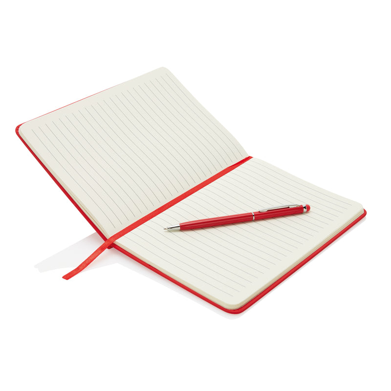 Load image into Gallery viewer, Standard hardcover PU A5 notebook with stylus pen - Custom Wood Designs
