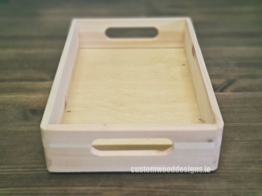 Stackable eco-friendly wooden tray