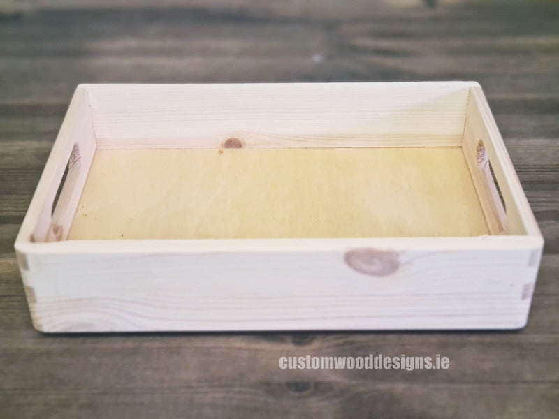 Load image into Gallery viewer, KnobiOne - Pine Wood Tray 30 X 20 X 7 cm OB1 Pine Box with Handle pin bedroom deco box crate room deco wood wooden pine-box-with-handle-default-title-knobione-pine-wood-tray-30-x-20-x-7-cm-ob1-53611829821783
