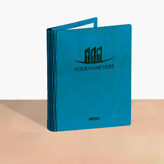 A5 Wood Menus 15x21cm Blue Custom Wood Designs __label: Multibuy red-wine-a5-wood-menus-15x21cm-53612693061975