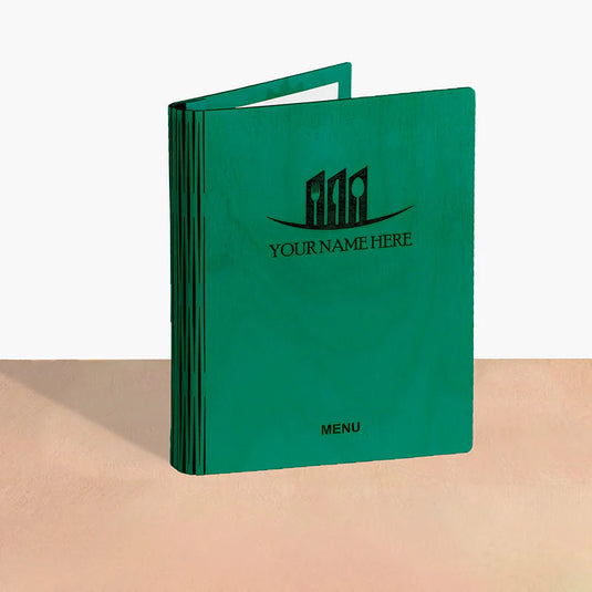 A5 Wood Menus 15x21cm Green Custom Wood Designs __label: Multibuy red-wine-a5-wood-menus-15x21cm-53612694405463