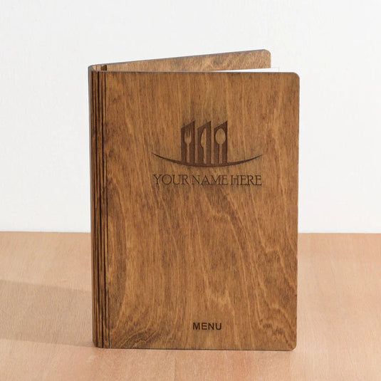 A5 Wood Menus 15x21cm Walnut Custom Wood Designs __label: Multibuy red-wine-a5-wood-menus-15x21cm-53612695519575