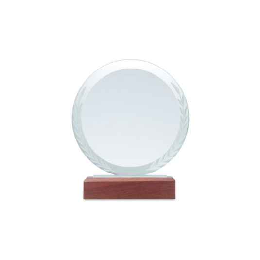 round-crystal-award