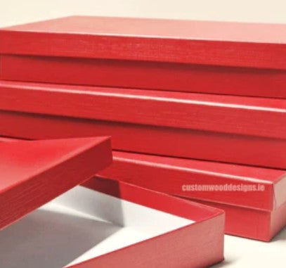 Slim Line Cardboard Product Box (15x13x2cm) x 20 Custom Wood Designs __label: Multibuy slim