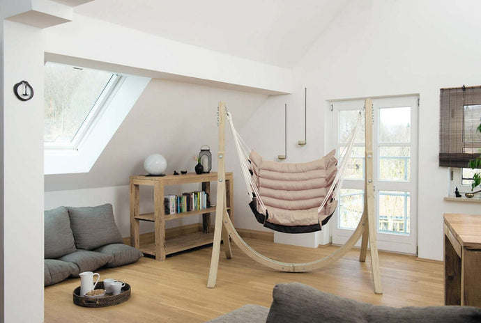 Hanging chair XL & frame Set Swing Chair Amazonas __label: NEW swing-chair-sand-hanging-chair-xl-frame-set-53612477808983