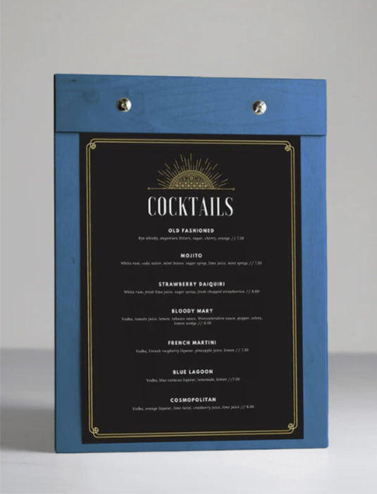 20 x Hardwood Clipboards - 21x30cm Blue Custom Wood Designs __label: Multibuy walnut-20-x-hardwood-clipboards-21x30cm-53612727894359