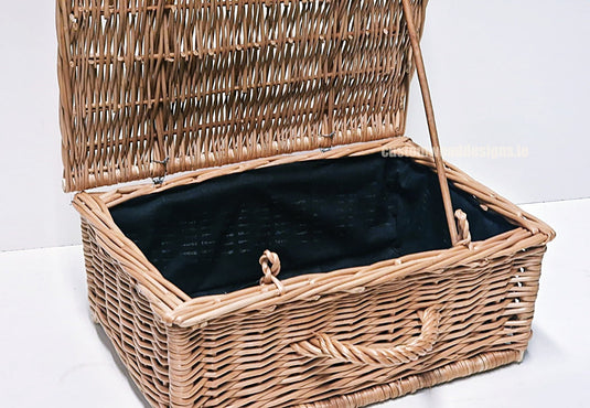 10 x Wicker Hamper Basket 40 X 28 X 17cm Wicker Hamper Basket Custom Wood Designs Gifting basket hamper basket Retail display basket wicker basket wicker-hamper-basket-with-black-fabiric-interior-10-x-wicker-hamper-basket-40-x-28-x-17cm-52971842077015