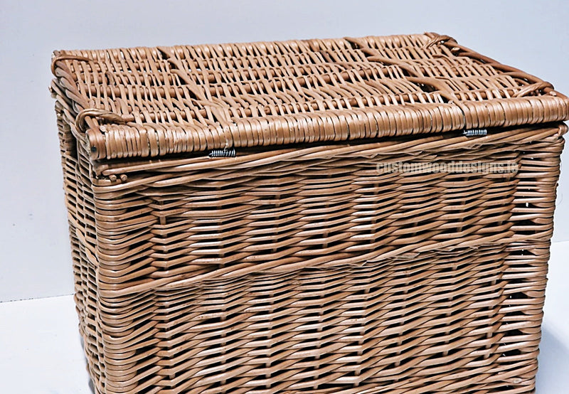 Load image into Gallery viewer, 10 x Wicker Hamper Basket Large 40 X 30 X 30cm Wicker Hamper Basket Custom Wood Designs Gifting basket hamper basket Retail display basket wicker basket wicker-hamper-basket-with-black-fabric-lining-10-x-wicker-hamper-basket-large-40-x-30-x-30cm-53613683867991
